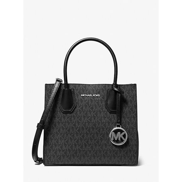 NWT Michael Kors Mercer Medium Logo and Leather Accordion Crossbody Bag - Picture 1 of 13
